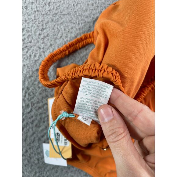 Kona Sol One Piece Swimsuit Womens Large Orange Padded Open Back Swimwear NWT - Picture 9 of 10